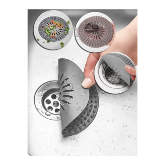 Yuvarlak Silikon Süzgeçli Lavabo Tıpası - Dayanıklı ve Esnek