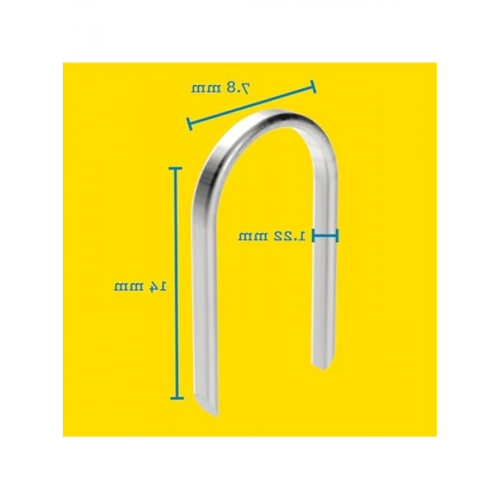 Yuvarlak Sırtlı Zımba Teli - 14 mm, 960 Adet