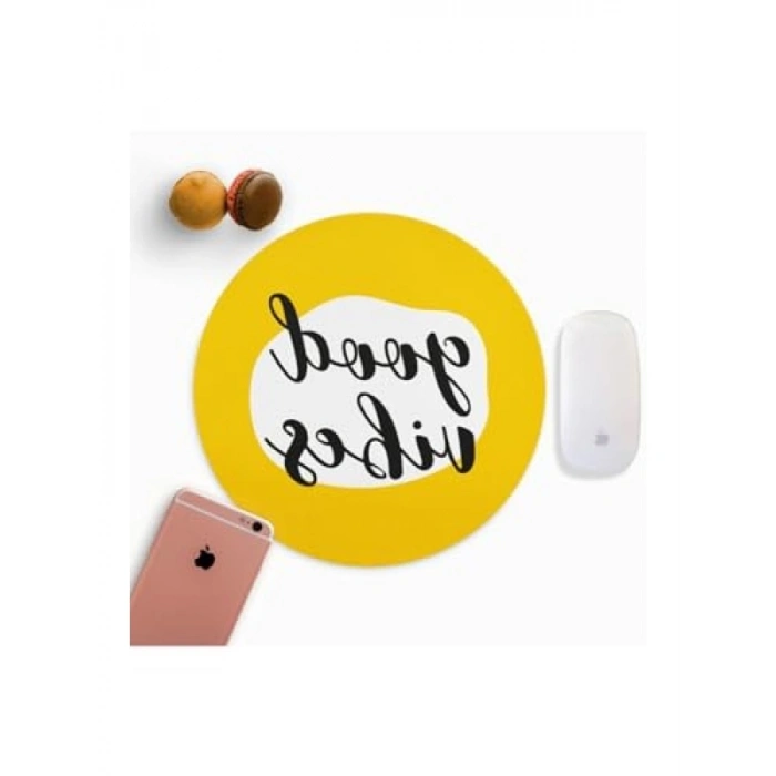 Yuvarlak Tasarımlı Mouse Pad - 20 cm