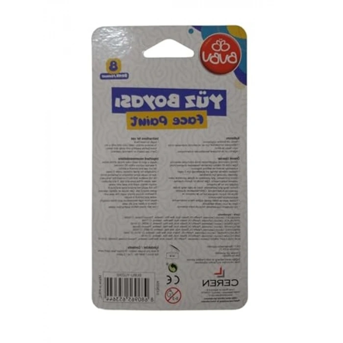 YÜZ BOYASI 8 RENK (TABLET)
