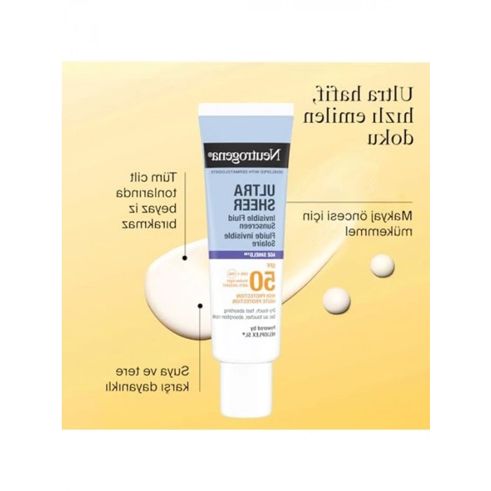 Yüz Güneş Koruyucu, SPF 50, Ultra Sheer, 50 ml