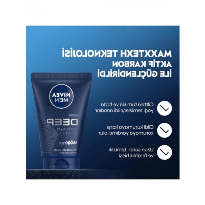 Yüz ve Sakal Temizleme Jeli 100 ml - Aktif Karbon İçerikli