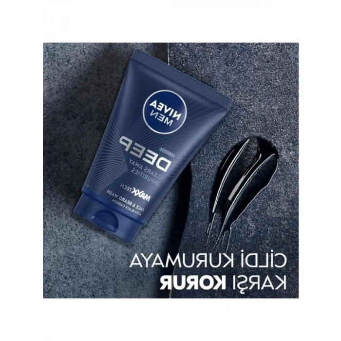 Yüz ve Sakal Temizleme Jeli 100 ml - Aktif Karbon İçerikli