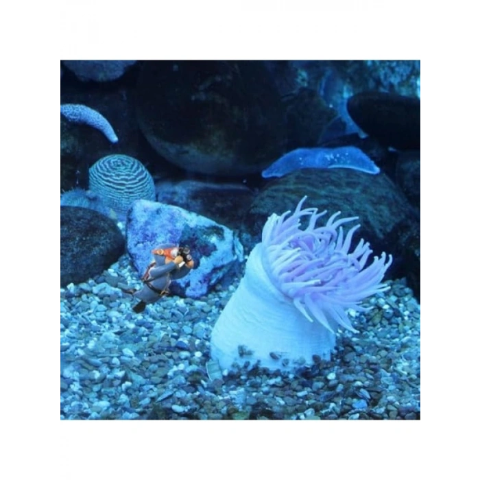 Yüzen Dalgıç Figürü, Akvaryum Dekorasyonu İçin Sevimli Aksesuarlar (2 Adet)