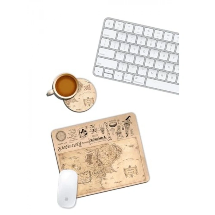 Yüzüklerin Efendisi Mouse Pad ve Bardak Altlığı Seti - Şık Tasarım