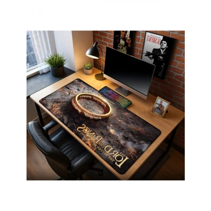 Yüzüklerin Efendisi Temalı Oyun Klavye Mouse Pad - 80x40 cm