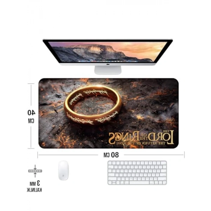 Yüzüklerin Efendisi Temalı Oyun Klavye Mouse Pad - 80x40 cm