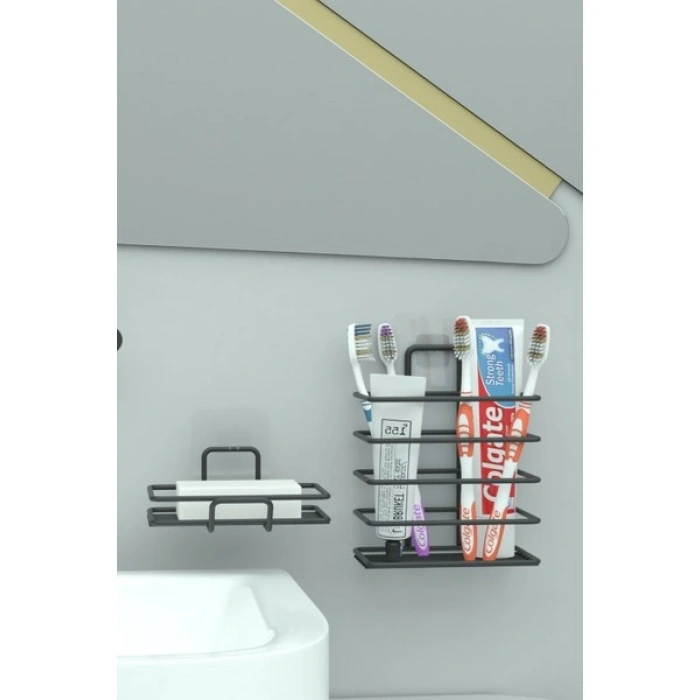Zabata Metal Yapışkanlı Banyo Aksesuar Seti