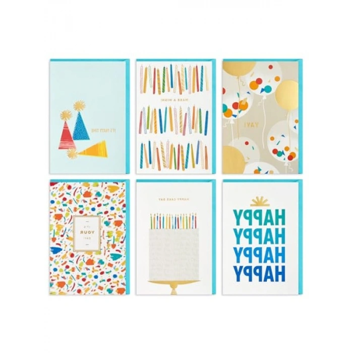 Zarflı Doğum Günü Kartı Seti - 36 Adet
