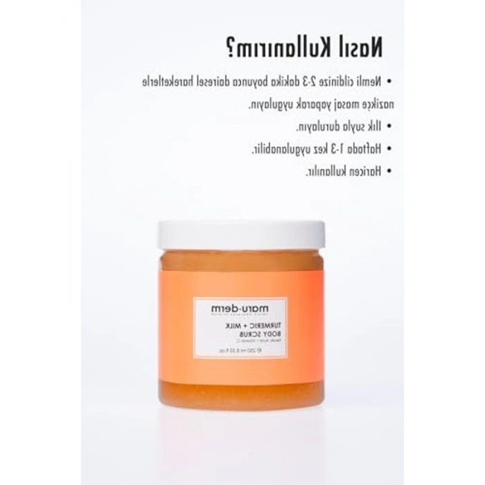 Zerdeçal ve Süt İçeren Vücut Peelingi, C Vitamini ile Zenginleştirilmiş, 250 ml
