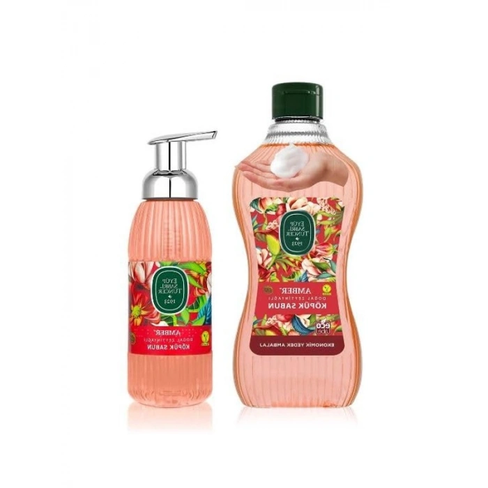 Zeytinyağlı Köpük Sabun Seti, 1.5 lt + 500 ml