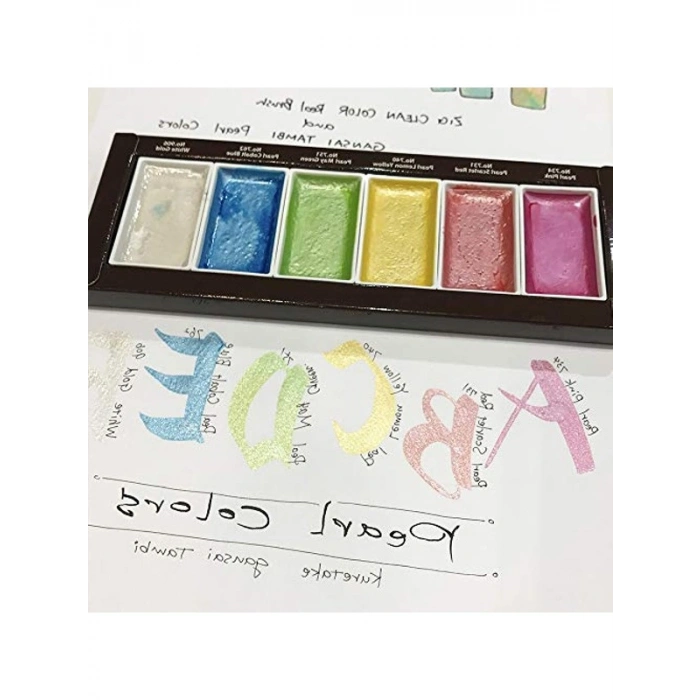 Zig Suluboya Pigment Seti, 6 Renk, Yüksek Kalite