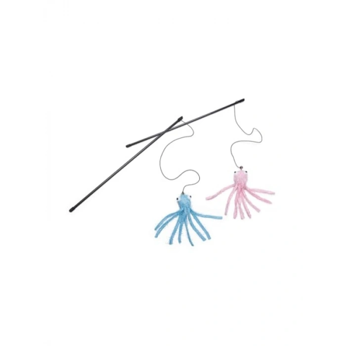 Zilli Peluş Ahtapot Kedi Oltası