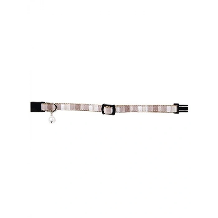 Zilli Yavru Kedi Boyun Tasması - Bej Renk, 16-32 cm