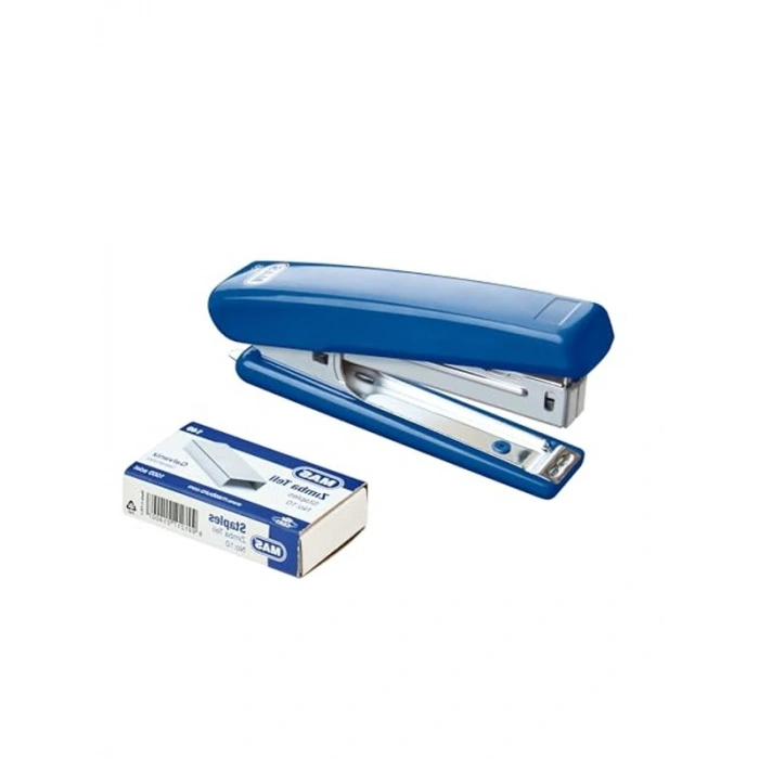 Zımba ve Tel Seti, 140 Tel ile Mavi Renkli Zımba, Kullanıma Hazır