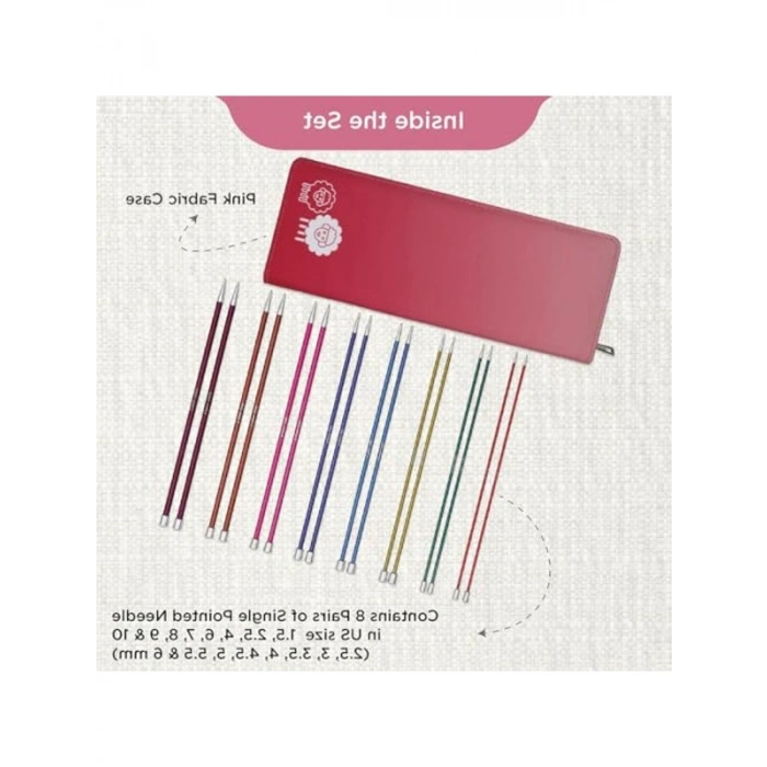 Zing Uçlu Örgü İğnesi Seti - 35 cm Uzunluk