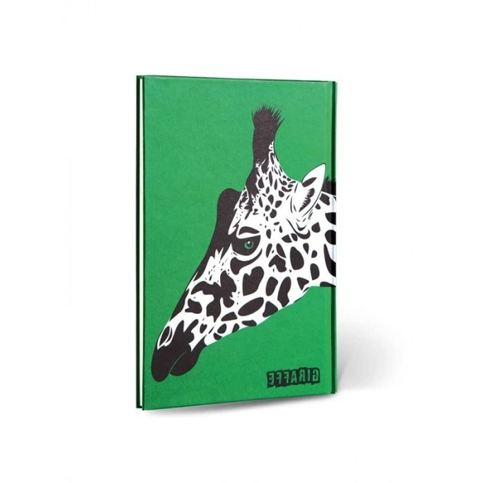 Zürafa Figürlü Dokulu Çizgili Defter