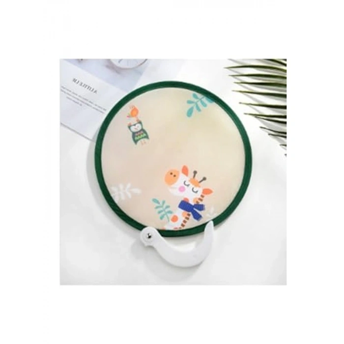 Zürafa Figürlü Japon Tarzı Katlanabilir Yelpaze, 21 cm