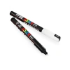 0.7 mm Siyah ve Beyaz Boya Marker Kalemi, İki Adet Paket