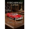 1:24 Ölçekli Kırmızı 1958 Chevy Impala Metal Model Araba