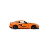 1:24 Ölçekli Turuncu Toyota GR Supra Modeli, Hızlı ve Öfkeli