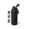 Sızdırmaz Çelik Termos, 1500 ml Kapasite, Siyah Renk