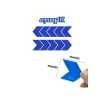 10 Adet Chevron Şekilli Yansıtıcı Sticker Seti, Tüm Araçlar İçin (Mavi)