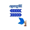10 Adet Chevron Şekilli Yansıtıcı Sticker Seti, Tüm Araçlar İçin (Mavi)