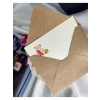 10 Adet Teddy Ayılı Yazısız Not Kartı, 8x5 cm Boyut
