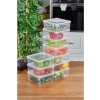 10lu Set - 2500ml Kapasiteli Şeffaf Saklama Kabı - Kendinden Kapaklı