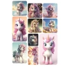 10lu Unicorn Temalı Sevimli Hayvan Sticker Seti