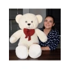 100 cm Boyunda Sevimli Peluş Ayı, Papyonlu Tasarımı ile Sarılmalık Büyük Oyuncak