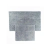 %100 Doğal Pamuklu Banyo Halısı Seti - Gri
