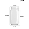 1000 ml Kapasiteli Şeffaf Cam Kavanoz, 6lı Set, Metal Kapaklı