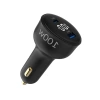 100W Araç Şarj Aleti, LED Ekranlı Type-C + USB-A