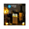 12 Adet Alevsiz Dekoratif Led Mum, Konik Şekilli