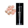 12 İnç Balon Seti, Rose Gold Renkte 10 Adet ve Standı
