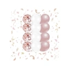 12 İnç Rose Gold Beyaz Konfetili Balon Seti (10 Adet)