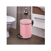 12 L Hacimli Pembe Pedallı Paslanmaz Çöp Kovası