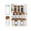 12li Bambu ve Akasya Kapaklı Cam Baharatlık Seti, 120 ml