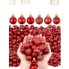 12li Kırmızı Yılbaşı Topu Seti, 3 cm, Noel Ağacı Süsleri