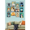 12 Parça Kedili MDF Tablo Seti - Çerçevesiz Tasarım