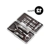 12 Parça Paslanmaz Çelik Manikür Pedikür Seti - Çantalı