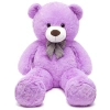 120 cm Papyonlu Peluş Ayı - Mor Renk, Sevgiliye Özel Hediye