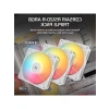 120mm PWM Ters Yapraklı Fan, Üçlü Paket Beyaz Renk