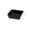 14 x 14 x 5 cm Boyutunda Siyah Seramik Mama Kabı, 0,5 L
