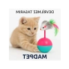 14 x 8 cm Devrilmez Kedi Topu ve Tüy Kuyruklu Oyuncak