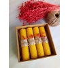 14cm x 3cm Doğal Petek Balmumu Mum Seti, Hediyelik Bal Mumu, 4 Adet