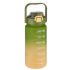 1500 ml Motivasyon Matarası - Çift Renk ve Pipetli