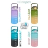 1500 ml Motivasyon Matarası - Çift Renk ve Pipetli